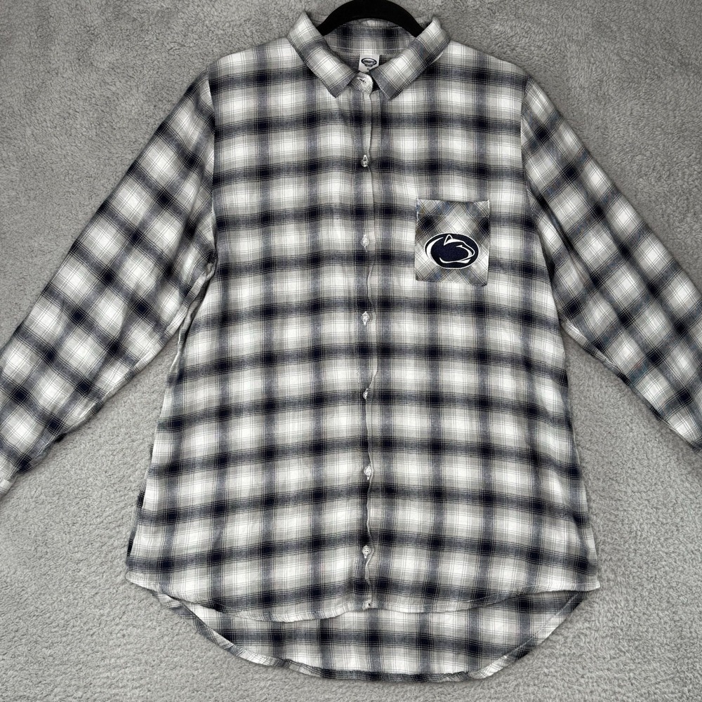Penn State Nittany Lions Plaid Flannel Concepts Sport Long Sleeve Shirt XL Logo